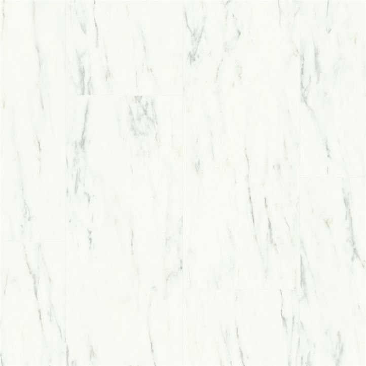 Виниловая плитка Quick-Step Ambient Glue Plus AMGP40136 Мрамор Каррарский Белый 1305x327x2.5
